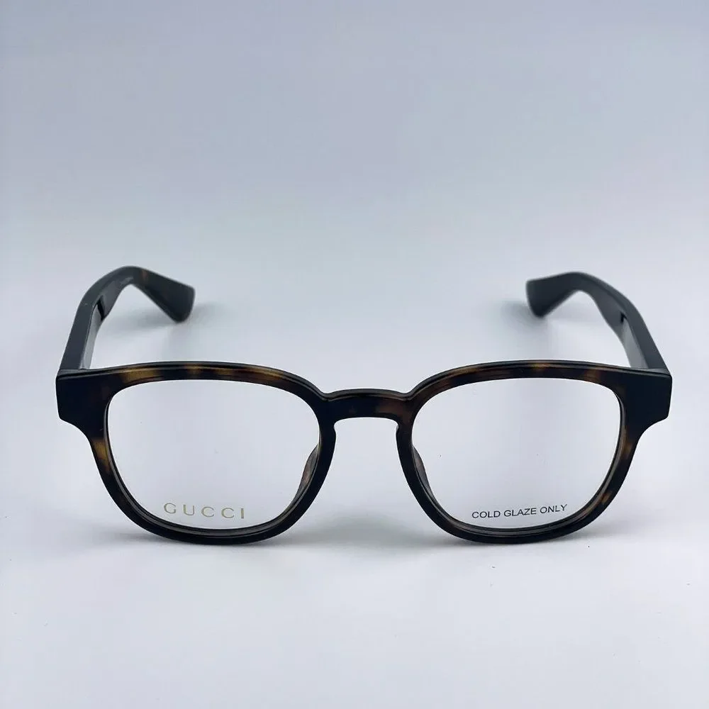 Gucci GG1343O 002 Eyeglasses Dark Havana Oval Unisex